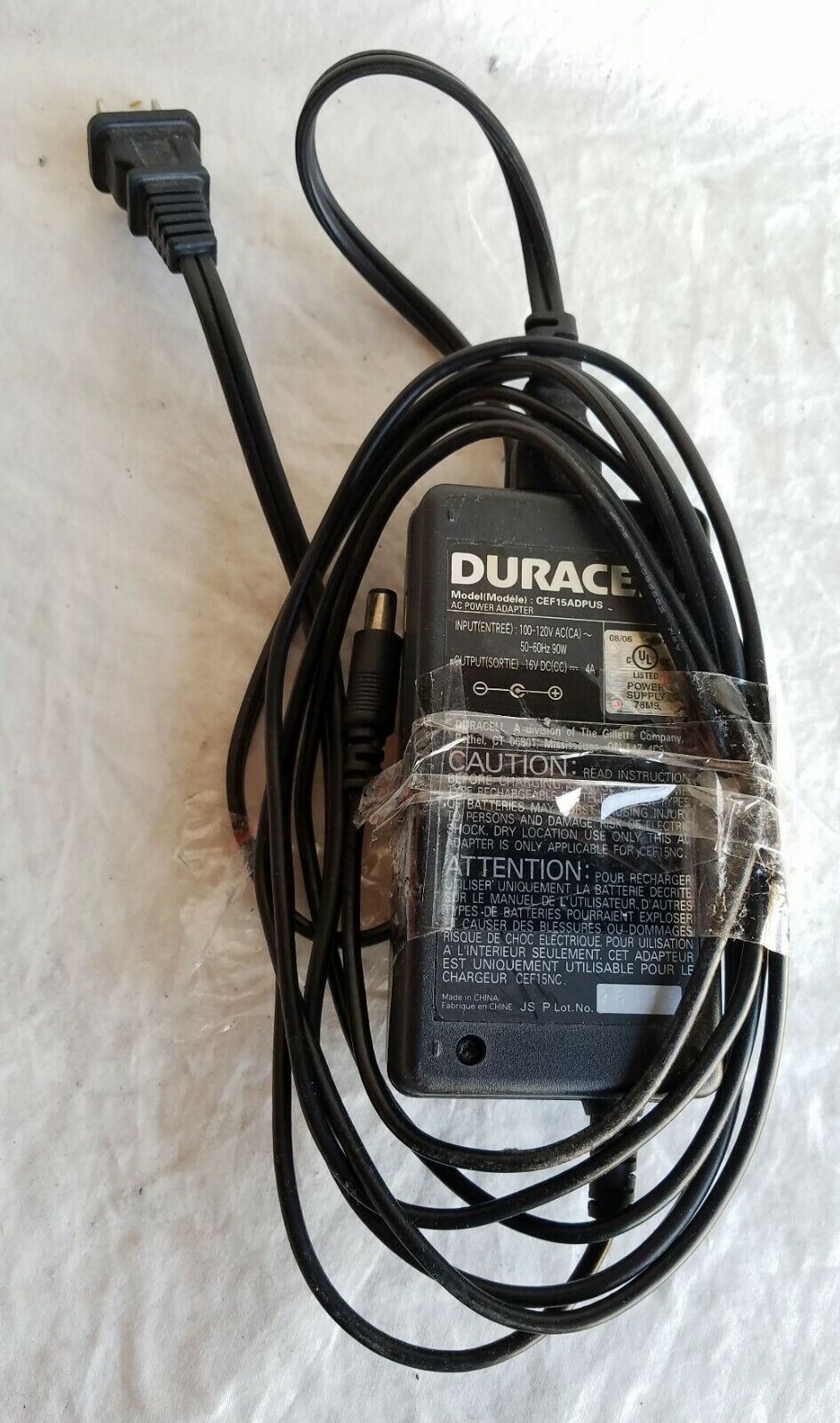 New Duracell CEF15ADPUS AC Power Supply Adapter Charger 16V 4A 4000mA